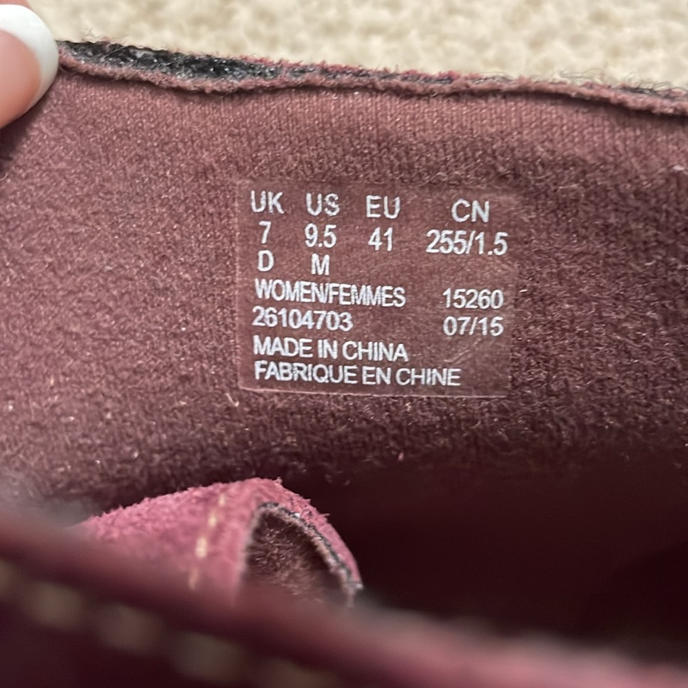 NEW Clarks Chukka Suede Ankle Boots Collection Burgundy Leather Lace up Size 9.5 - Picture 9 of 10